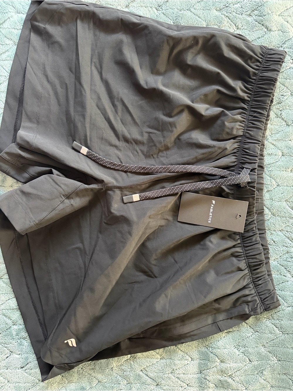 Fabletics Black Men’s Athletic Shorts with Drawstring